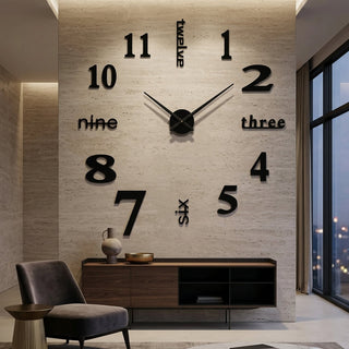 Metal Wall Clock With Silent Quartz Movement And Large Readable Numbers | Nash