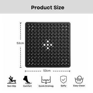 Shower Mat with Non-Slip Surface and Drainage Holes