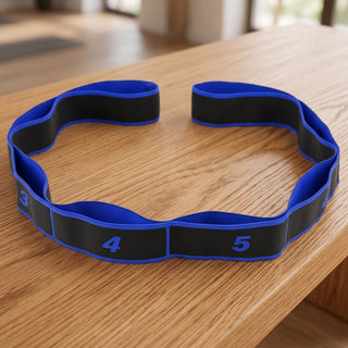 Stretching belt for yoga and Pilates workouts - blue