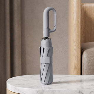 Folding Umbrella Windproof Large Automatic Design - light gray
