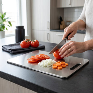 Stainless Steel Cutting Board With Dishwasher Safe Design