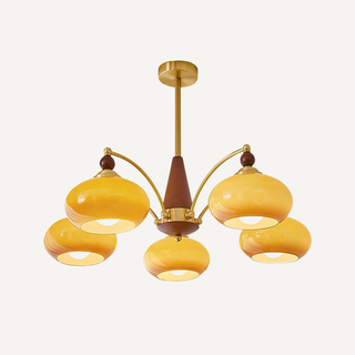 Chandelier With Multiple Glass Branch Lights