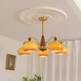 Chandelier With Multiple Glass Branch Lights