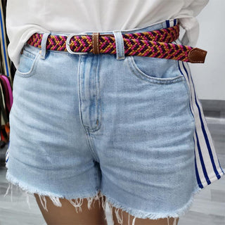 Hole Free Elastic Braided Belt With Metal Alloy Buckle And Comfortable Woven Design | Ogden