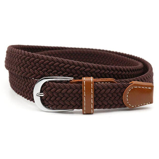 Hole Free Elastic Braided Belt With Metal Alloy Buckle And Comfortable Woven Design | Ogden