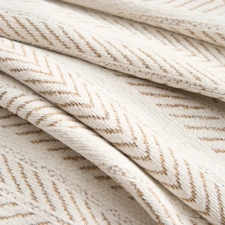 Sofa Cover with Herringbone Pattern and Fringe Trim