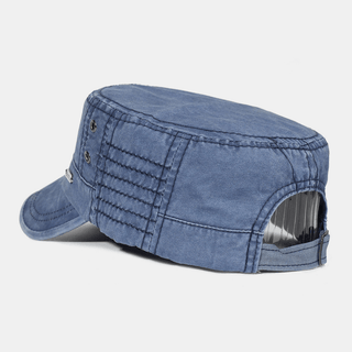 Cotton Military Cap For Men With Adjustable Fit