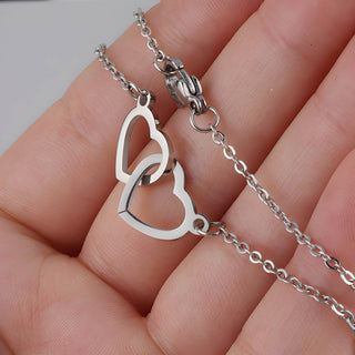 Women's Heart Rose Necklace with Rotating Gift Box
