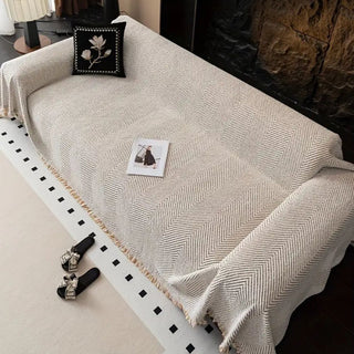 Sofa Cover With Boho Chevron Pattern Non-Slip