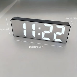 Digital Alarm Clock With Mirror Display And Snooze