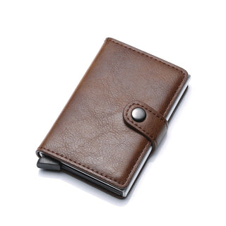 Slim Card Holder Wallet With Minimalist Design - coffee