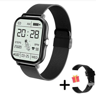 Bluetooth Smartwatch with Activity Tracking, Heart Rate and Sleep Monitoring - black