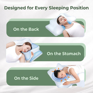 Ergonomic Memory Foam Pillow with Contoured Sleep Design