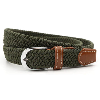 Hole Free Elastic Braided Belt With Metal Alloy Buckle And Comfortable Woven Design | Ogden