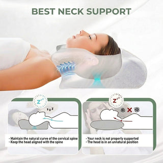 Ergonomic Memory Foam Pillow with Contoured Sleep Design