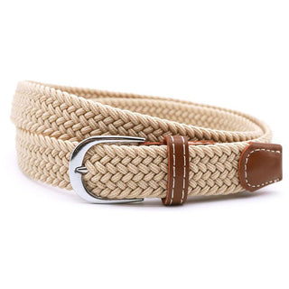 Hole Free Elastic Braided Belt With Metal Alloy Buckle And Comfortable Woven Design | Ogden