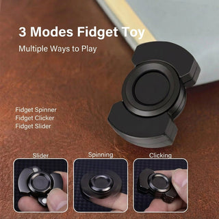 Fidget spinner slider toy made of metal
