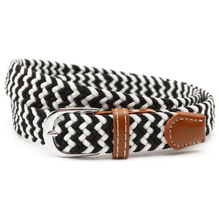 Hole Free Elastic Braided Belt With Metal Alloy Buckle And Comfortable Woven Design | Ogden