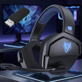 Wireless Gaming Headset With Microphone and Noise Cancellation - blue