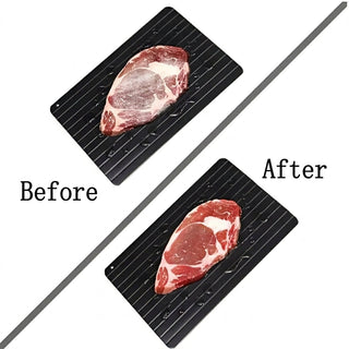 Thawing tray for quick frozen food with non-slip surface