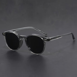 Men's Round Retro Sunglasses with Full Frame - gray