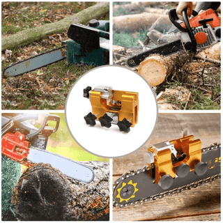 Chainsaw Chain Sharpener with Precision Guide and Aluminum Body