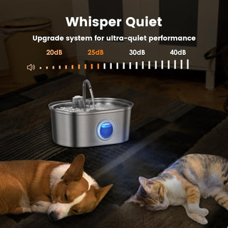 Stainless Steel Automatic Pet Water Fountain for Cats and Dogs