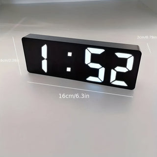 Digital Alarm Clock With Mirror Display And Snooze