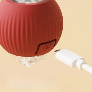 Interactive Rolling Ball Dog Toy with Moving Tail