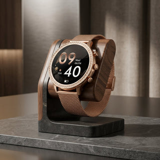 Smartwatch With SOS Calling And Health Monitoring - diamond - rose gold