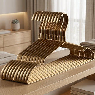 Aluminum Clothes Hangers for Closet Organization - gold