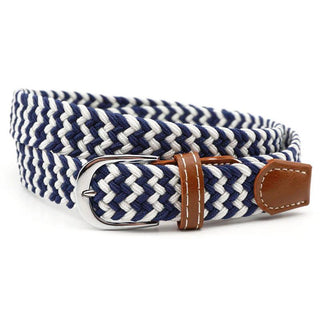 Hole Free Elastic Braided Belt With Metal Alloy Buckle And Comfortable Woven Design | Ogden