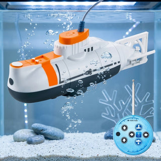 Mini Submarine Remote Control Diving Water Toy - white