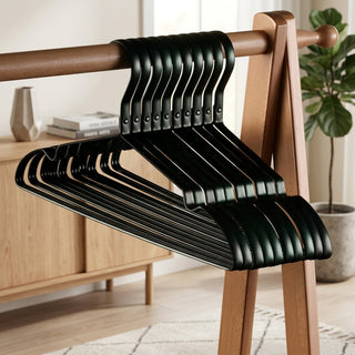 Aluminum Clothes Hangers for Closet Organization - black