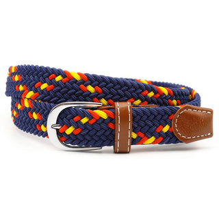 Hole Free Elastic Braided Belt With Metal Alloy Buckle And Comfortable Woven Design | Ogden