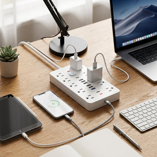 Power Strip Multi Outlet USB Type C Surge Protector