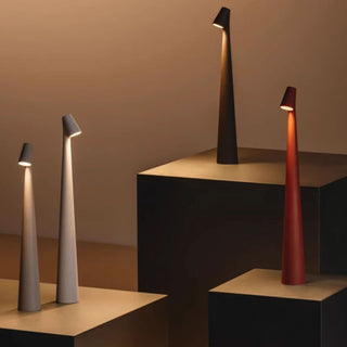 Cordless Table Lamp With Rechargeable Nordic Style Design - brown
