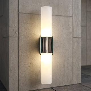 Wall Light With Acrylic Cylinder Up Down Design - black
