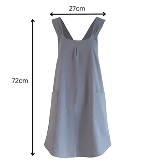 Kitchen Apron with Cross Back Design and Pockets