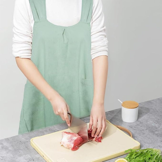 Kitchen Apron with Cross Back Design and Pockets