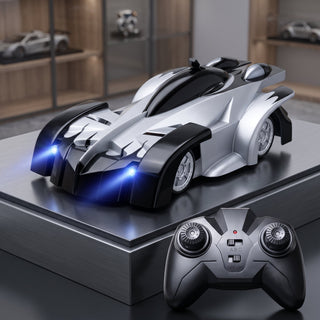 Remote Control Car with Wall Climbing LED Lights - black rc