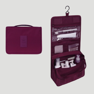 Water Resistant Toiletry Bag With Multiple Compartments And Hanging Hook | Sutton