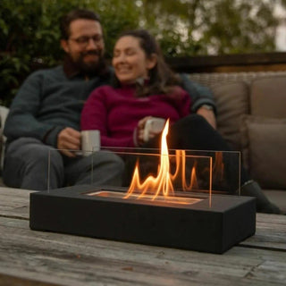Smokeless Bio Ethanol Tabletop Fire Pit With Real Flames And Safety Glass | Atkinson