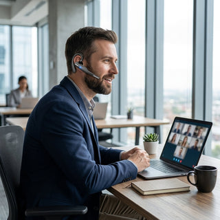 Wireless Headset With Ear Hook And Noise Reduction Microphone