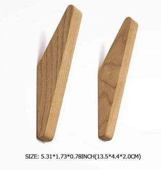 Set of 6 Solid Wood Wall Hooks with Scandinavian Design