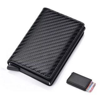 Slim Card Holder Wallet With Minimalist Design - carbon black