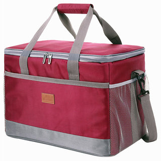 Insulated Cooler Bag with Oxford Fabric and Food-Safe Lining - red