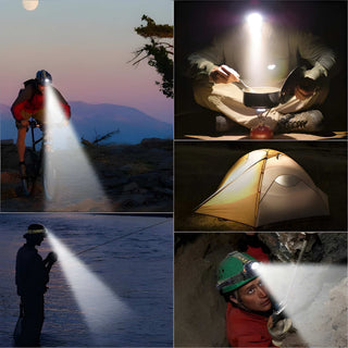 Rechargeable LED Headlamp Set with Adjustable Zoom Beam