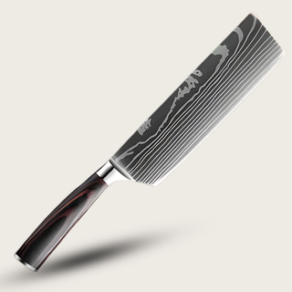 Damascus Steel Japanese Knife With Pakkawood Handle And 19-Degree Edge | Oakman