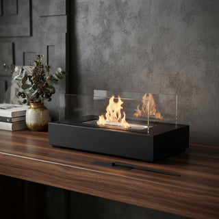 Smokeless Bio Ethanol Tabletop Fire Pit With Real Flames And Safety Glass | Atkinson